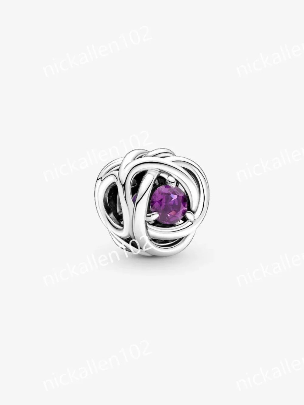 Pandora February Purple Eternity Circle Charm
